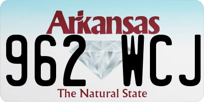 AR license plate 962WCJ