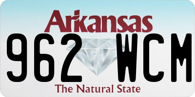 AR license plate 962WCM