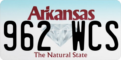 AR license plate 962WCS