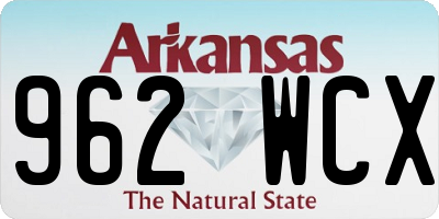 AR license plate 962WCX