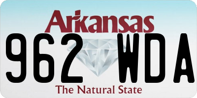 AR license plate 962WDA