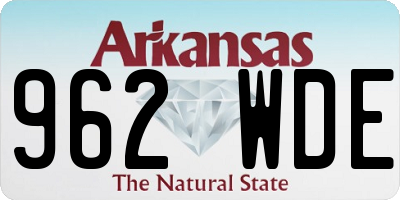 AR license plate 962WDE