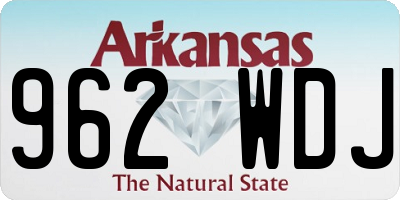 AR license plate 962WDJ