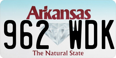 AR license plate 962WDK