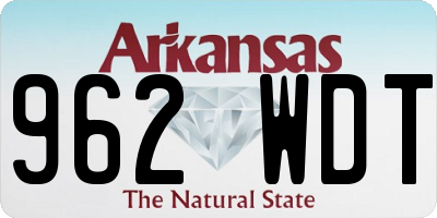 AR license plate 962WDT