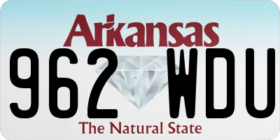 AR license plate 962WDU