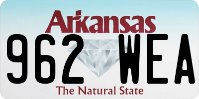AR license plate 962WEA