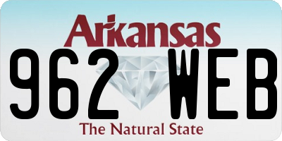 AR license plate 962WEB