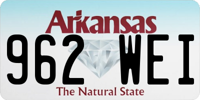AR license plate 962WEI