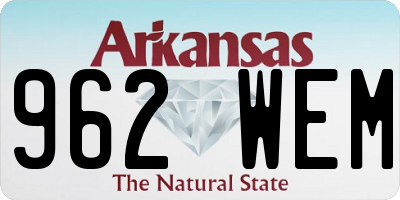 AR license plate 962WEM