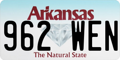 AR license plate 962WEN