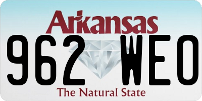 AR license plate 962WEO