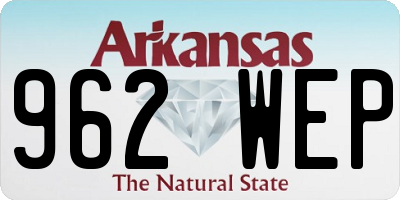 AR license plate 962WEP