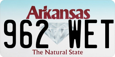 AR license plate 962WET