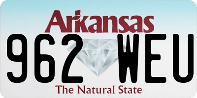 AR license plate 962WEU