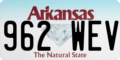 AR license plate 962WEV