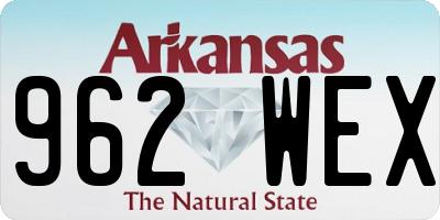 AR license plate 962WEX