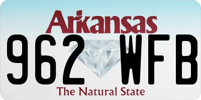 AR license plate 962WFB