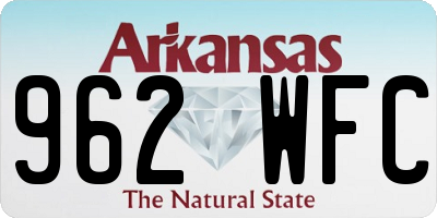 AR license plate 962WFC