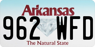 AR license plate 962WFD