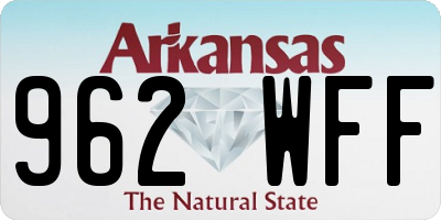 AR license plate 962WFF