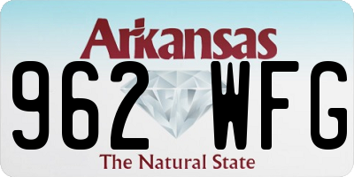 AR license plate 962WFG