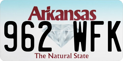 AR license plate 962WFK