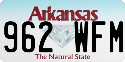 AR license plate 962WFM