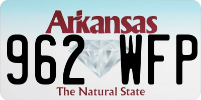 AR license plate 962WFP