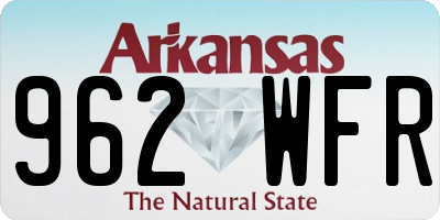 AR license plate 962WFR
