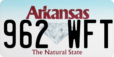 AR license plate 962WFT