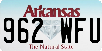 AR license plate 962WFU