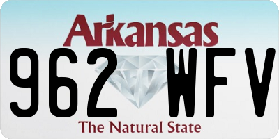 AR license plate 962WFV