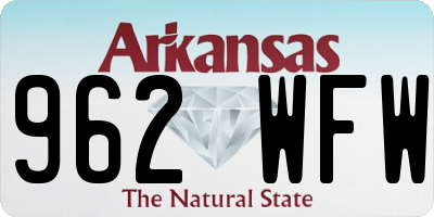 AR license plate 962WFW