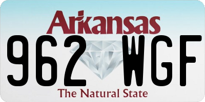 AR license plate 962WGF