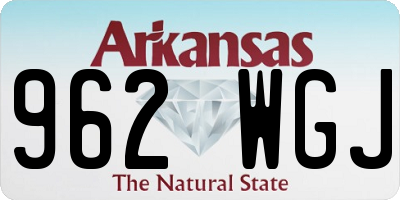 AR license plate 962WGJ