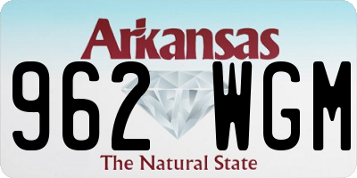 AR license plate 962WGM