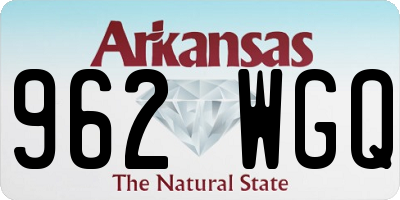 AR license plate 962WGQ