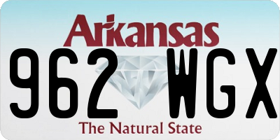 AR license plate 962WGX