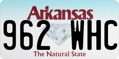AR license plate 962WHC