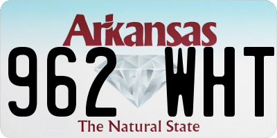 AR license plate 962WHT