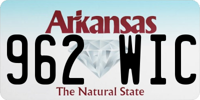 AR license plate 962WIC