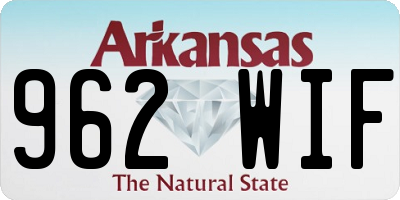 AR license plate 962WIF