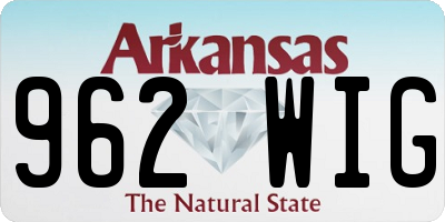 AR license plate 962WIG