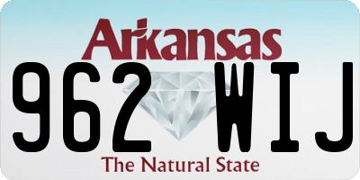 AR license plate 962WIJ