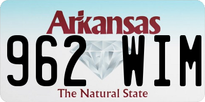 AR license plate 962WIM