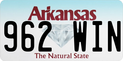 AR license plate 962WIN