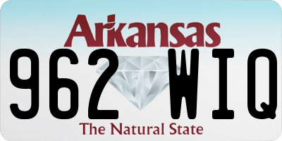 AR license plate 962WIQ