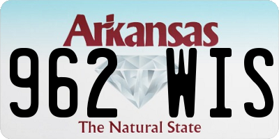 AR license plate 962WIS