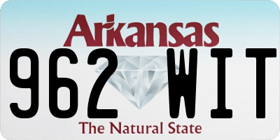 AR license plate 962WIT